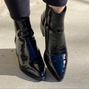 steve madden snakeskin booties